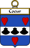 French Coat of Arms Badge for Coeur