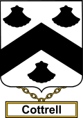 English Coat of Arms Shield Badge for Cottrell