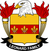 Coat of arms used by the Leonard family in the United States of America