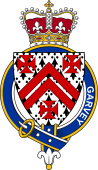 British Garter Coat of Arms for Garvey (Ireland)
