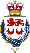 British Garter Coat of Arms for Kavanagh or Cavanaugh (Ireland)