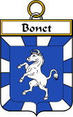 French Coat of Arms Badge for Bonet