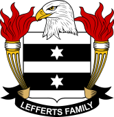 Coat of arms used by the Lefferts family in the United States of America