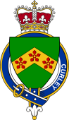 British Garter Coat of Arms for Curley (Ireland)