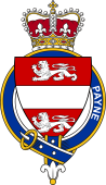 British Garter Coat of Arms for Payne (England)