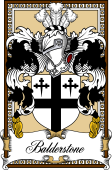 Scottish Coat of Arms Bookplate for Balderstone
