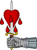 Gauntlet Holding Sword Enfiling Heart Distilling Blood