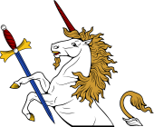Demi Unicorn Holding Sword