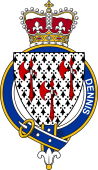 British Garter Coat of Arms for Dennis (England)