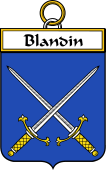 French Coat of Arms Badge for Blandin