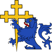 Demi Lion Holding Cross Crosslet Fitchee