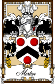 Scottish Coat of Arms Bookplate for Mertoun or Merton