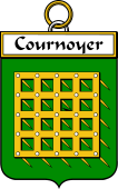 French Coat of Arms Badge for Cournoyer