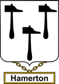 English Coat of Arms Shield Badge for Hamerton