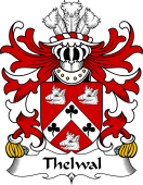 Welsh Coat of Arms for Thelwal (of Plas-y-ward, Denbighshire)