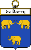 French Coat of Arms Badge for de Barry