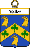 French Coat of Arms Badge for Vallet