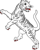 Bengal Tiger Regardant