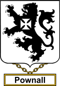 English Coat of Arms Shield Badge for Pownall