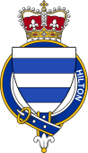 British Garter Coat of Arms for Hilton (England)