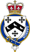 British Garter Coat of Arms for Gannon (Ireland)