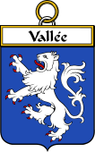 French Coat of Arms Badge for Vallée
