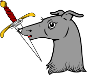 Greyhound Hd Holding Dagger