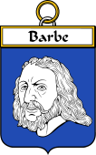 French Coat of Arms Badge for Barbe