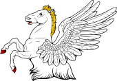 Pegasus Rampant Demi Erased
