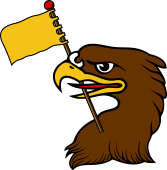 Eagle Head Holding Banner and Pole