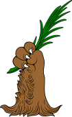Bear Gambe Holding Palm Branch