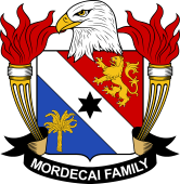Coat of arms used by the Mordecai family in the United States of America