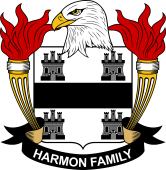 Coat of arms used by the Harmon family in the United States of America