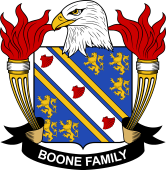 Coat of arms used by the Boone family in the United States of America