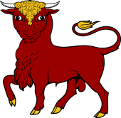 Bull Passant Guardant