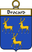 French Coat of Arms Badge for Brocard