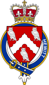 British Garter Coat of Arms for Hewitt (England)