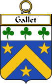 French Coat of Arms Badge for Gallet