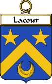 French Coat of Arms Badge for Lacour