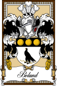 Scottish Coat of Arms Bookplate for Boland