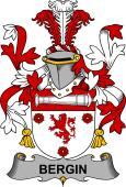 Irish Coat of Arms for Bergin or O'Bergin