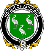 Irish Coat of Arms Badge for the AHEARNE (Aherne) family